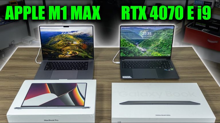 MacBook Pro e Samsung Galaxy Book